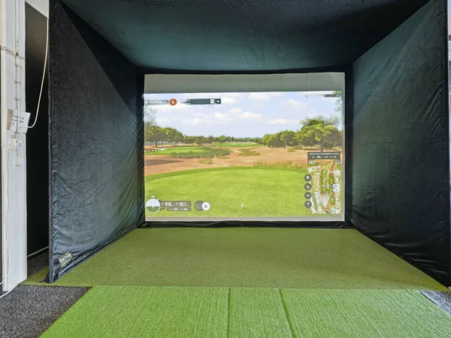 TrackMan-simulaattorin kenttänäkymä